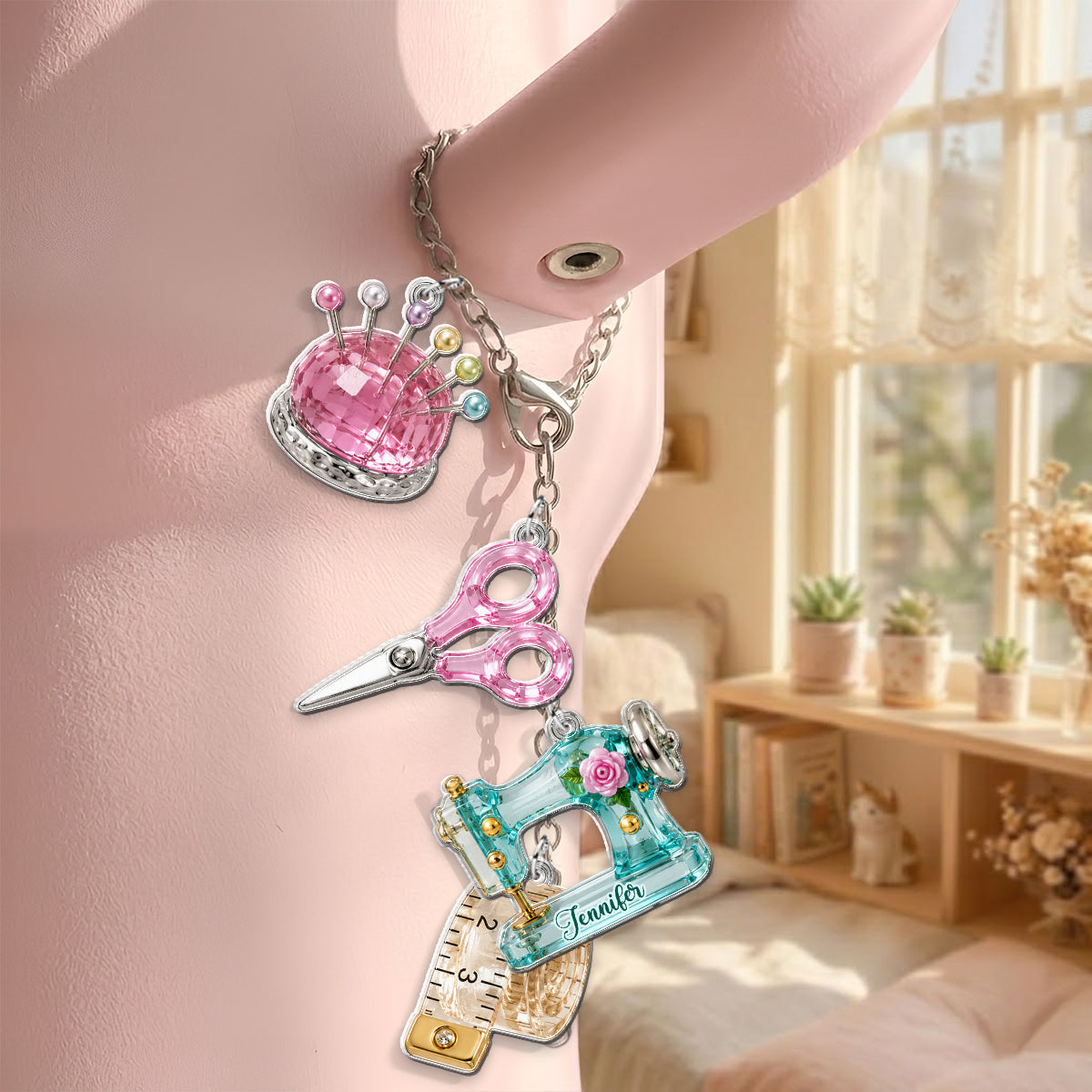 Love Sewing - Personalized Sewing Dangling Charms