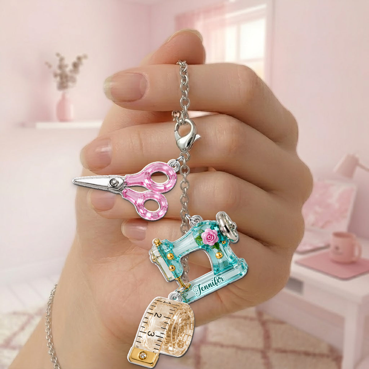 Love Sewing - Personalized Sewing Dangling Charms