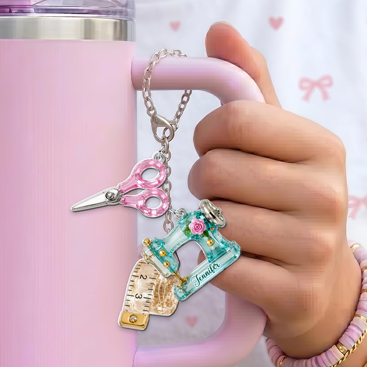 Love Sewing - Personalized Sewing Dangling Charms