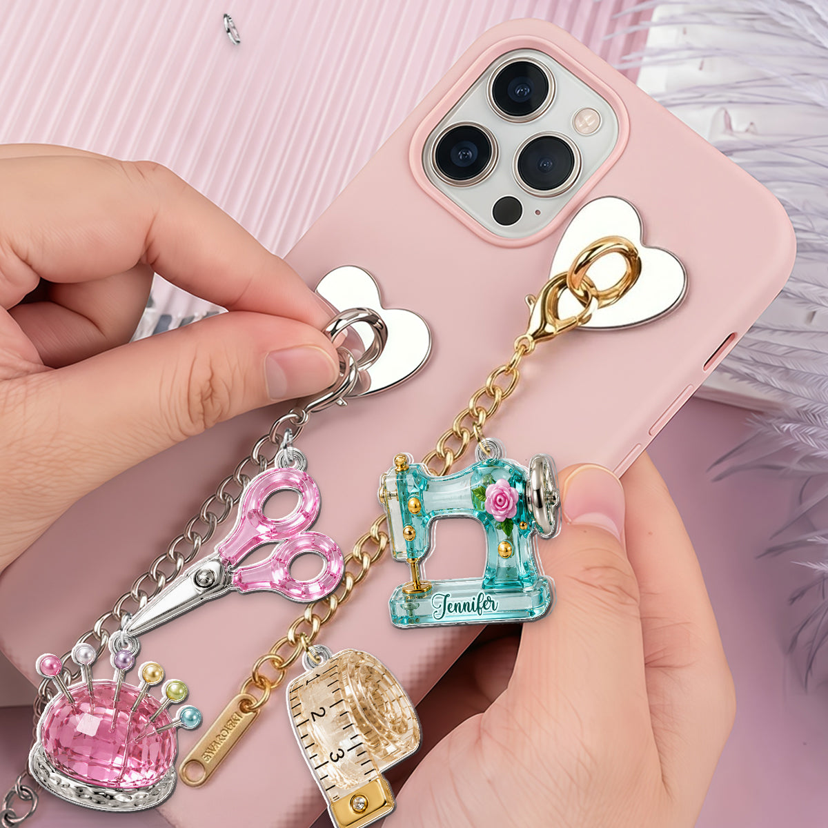 Love Sewing - Personalized Sewing Dangling Charms
