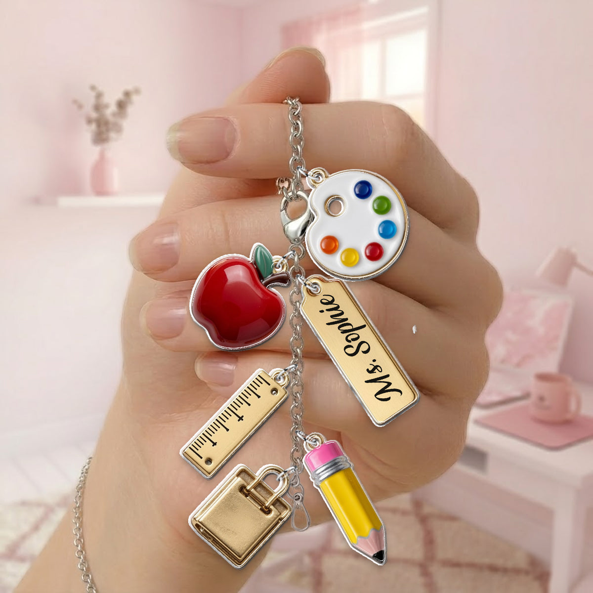 Teach With Love - Personalized Teacher Dangling Charms