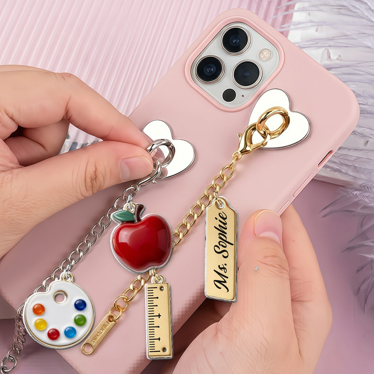 Teach With Love - Personalized Teacher Dangling Charms