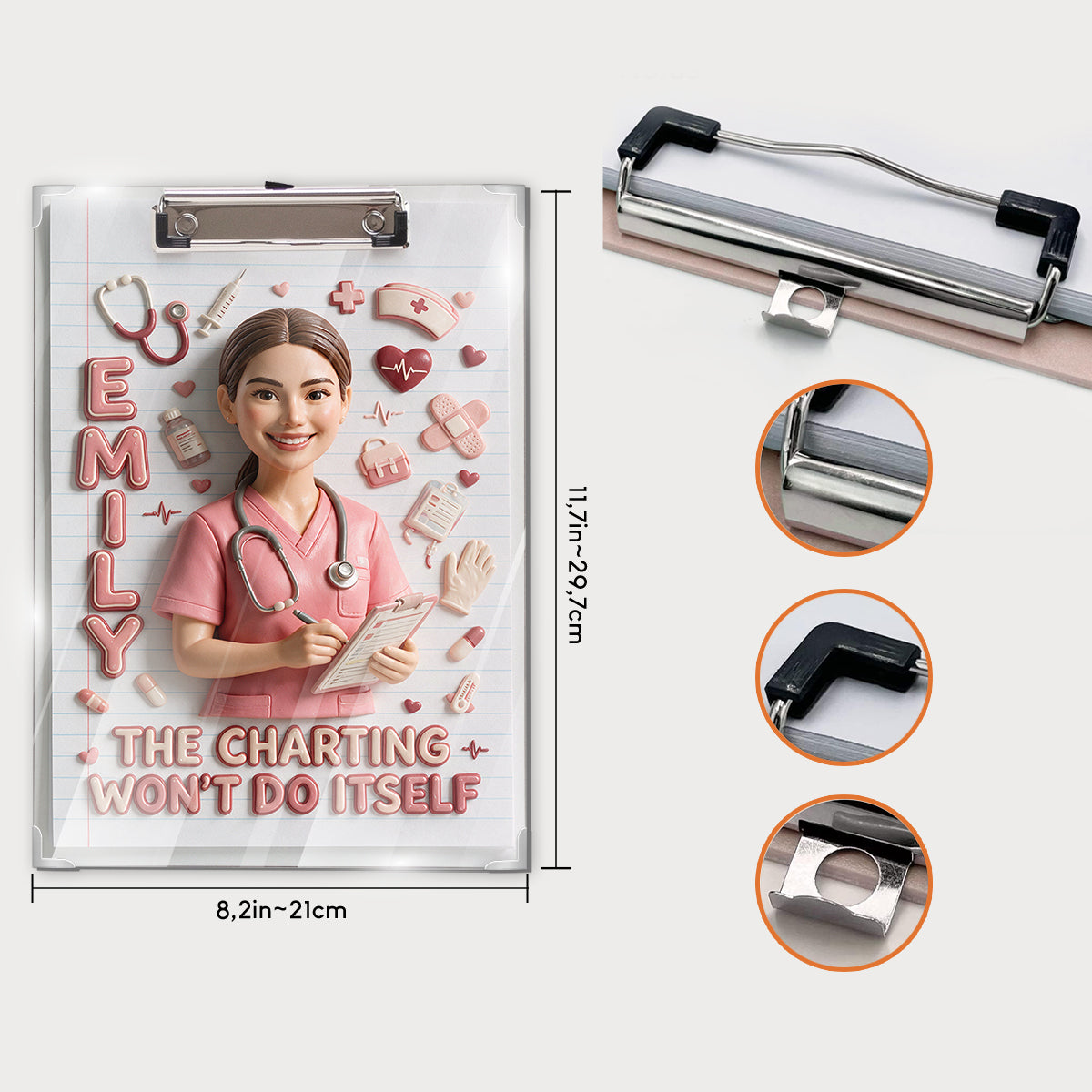 The Charting Won’t Do Itself - Personalized Nurse Clipboard
