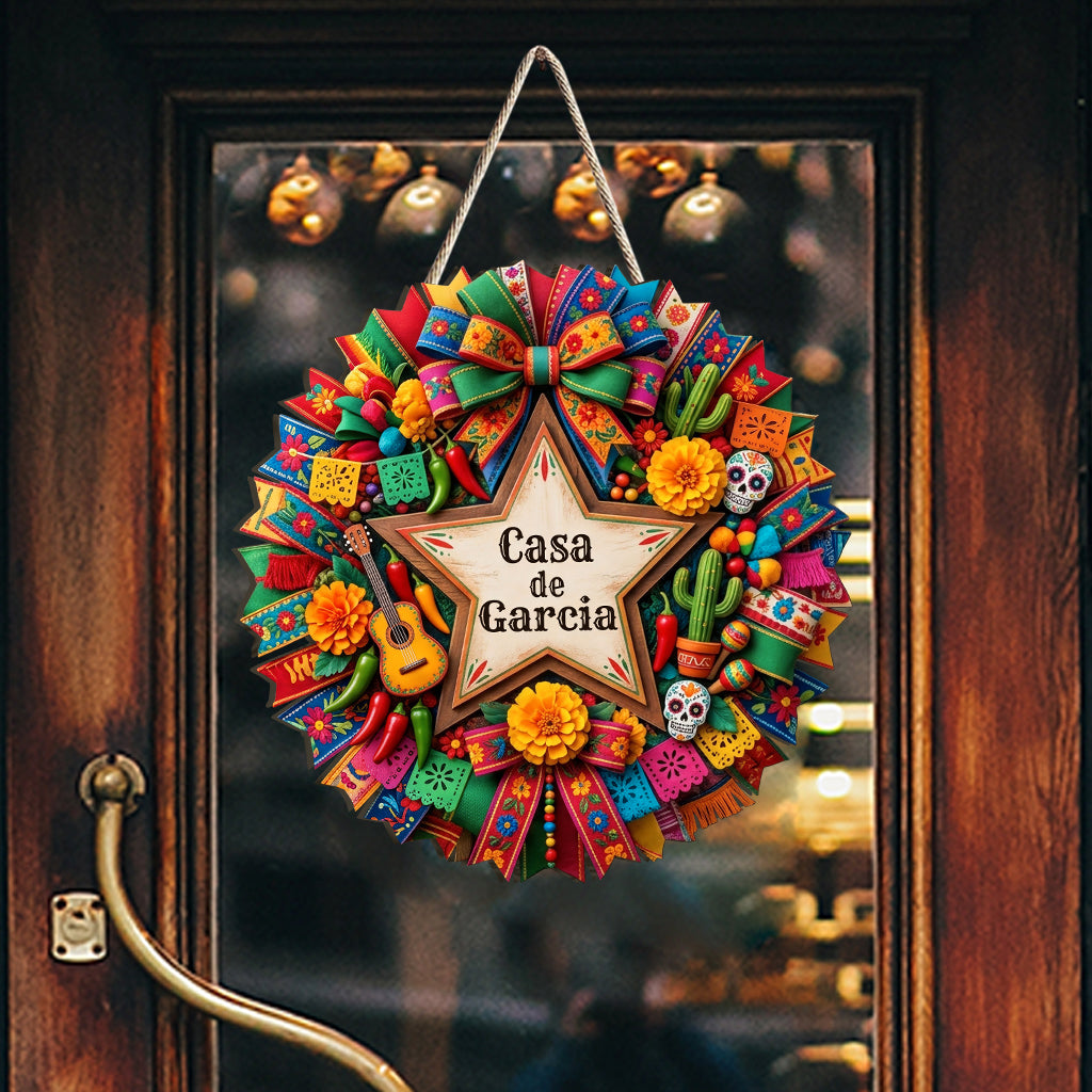 Mexican Fiesta Cinco De Mayo - Personalized Cinco de Mayo Custom Shaped Wood Sign