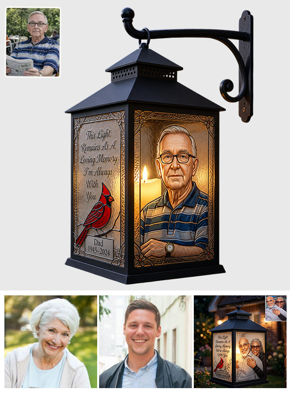This Light Remains As A Loving Memory - Personalized Memorial Candle Lantern