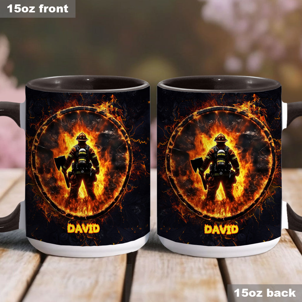 Proud Firefighter - Personalized Firefighter Accent Mug