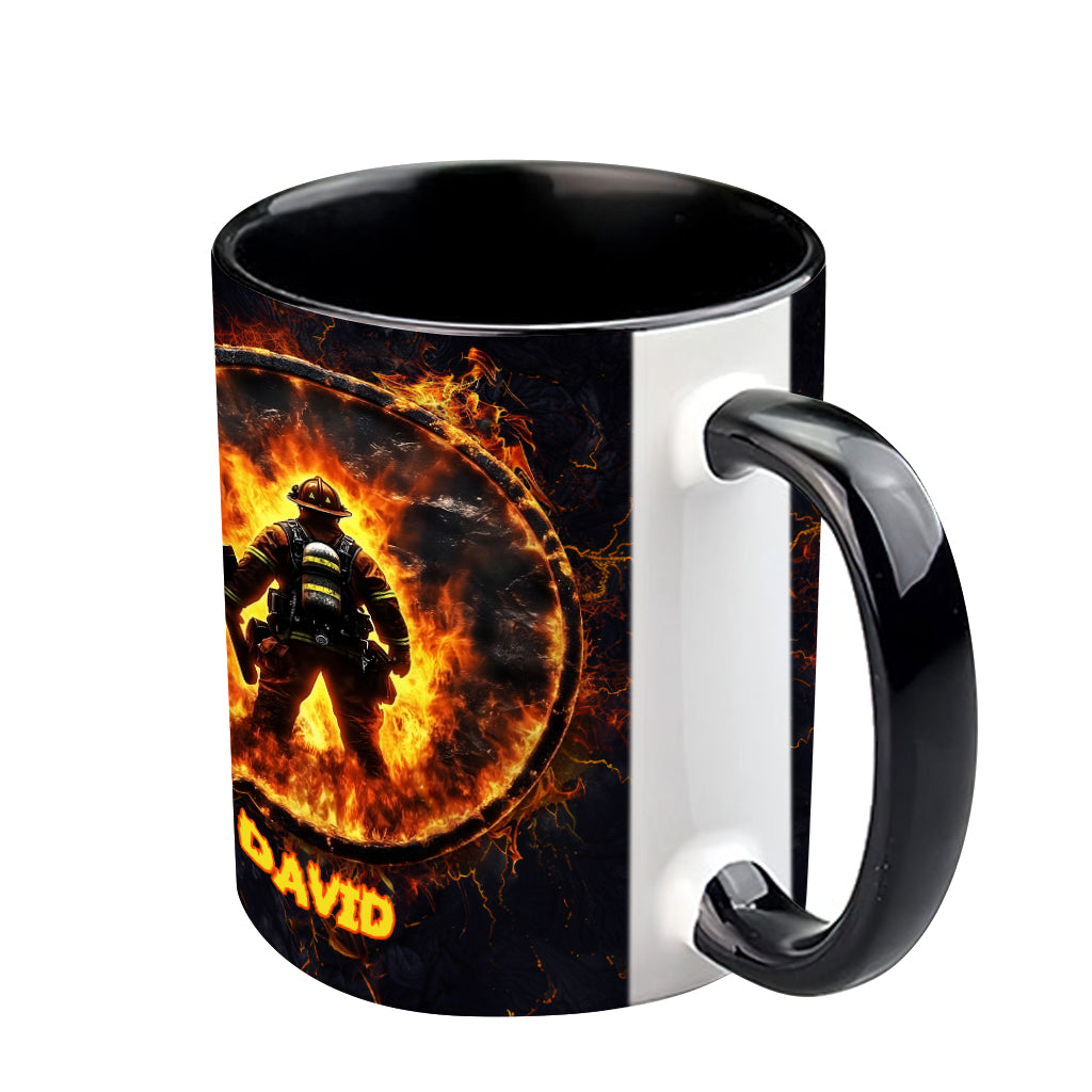 Proud Firefighter - Personalized Firefighter Accent Mug