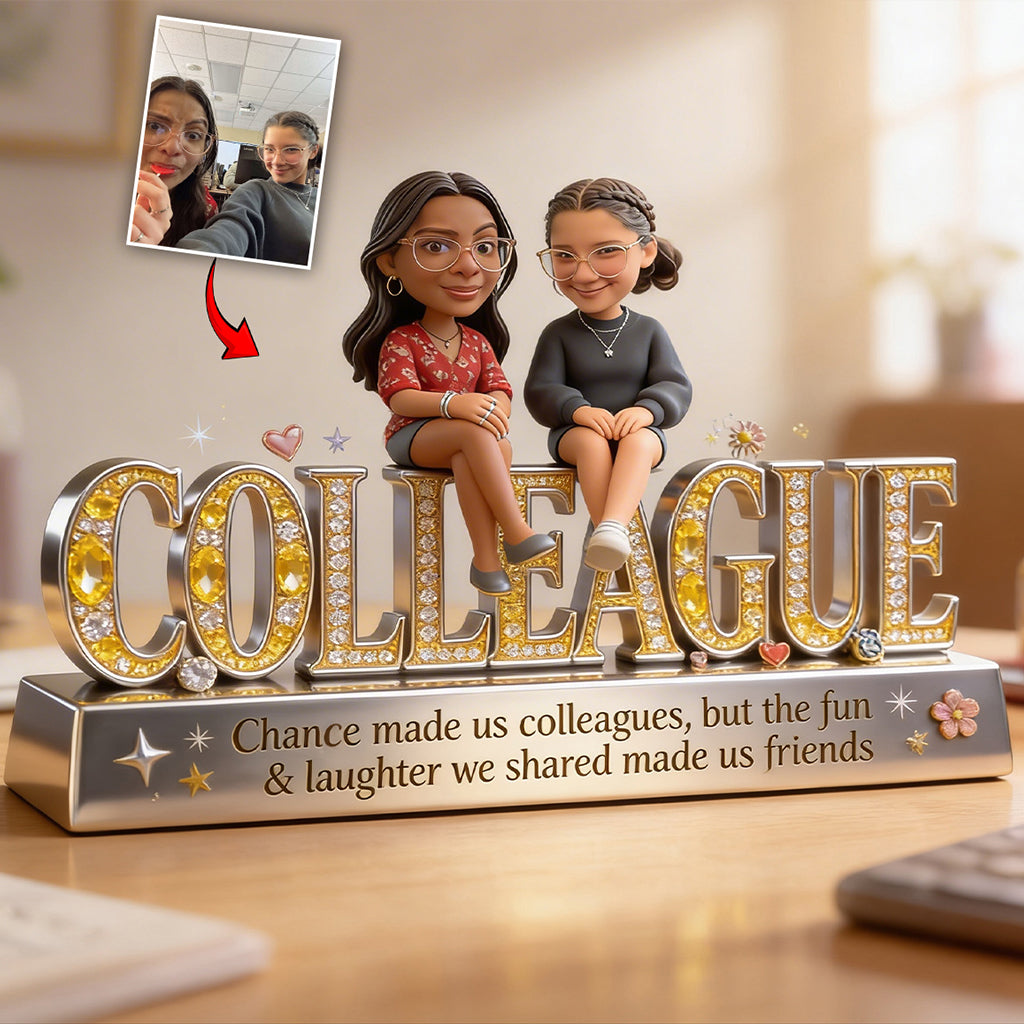Work Besties - Personalized Colleague Custom Shaped Acrylic Plaque