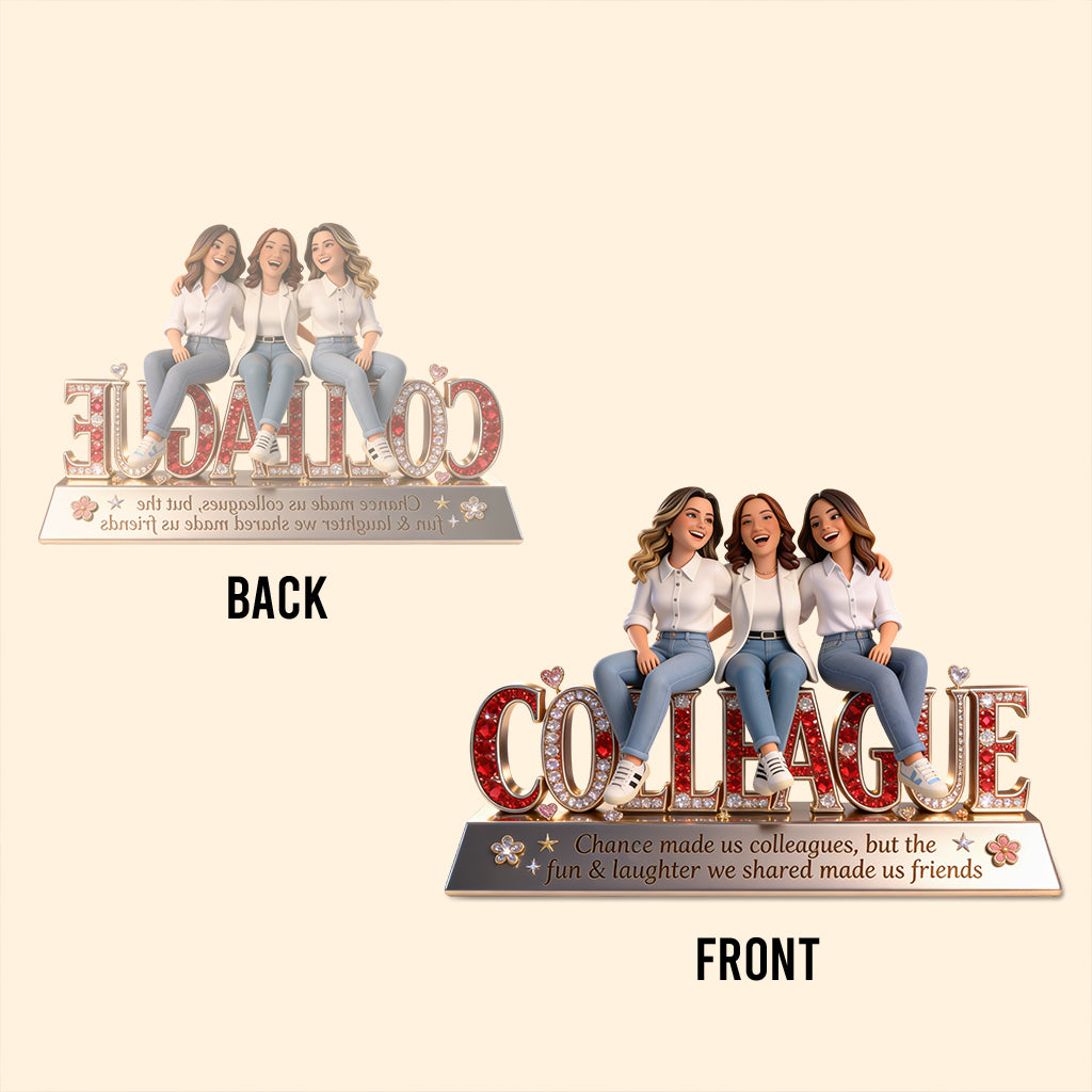 Work Besties - Personalized Colleague Custom Shaped Acrylic Plaque