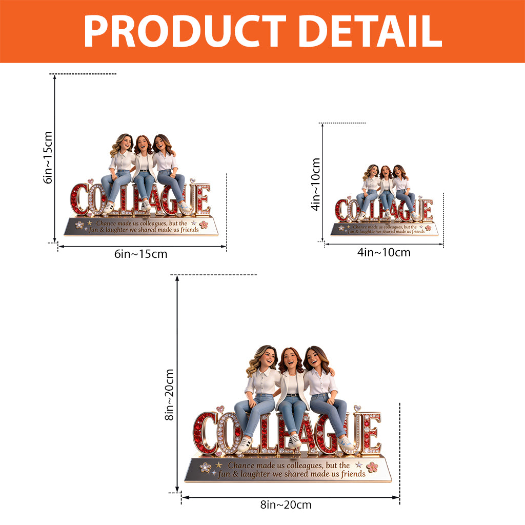 Work Besties - Personalized Colleague Custom Shaped Acrylic Plaque