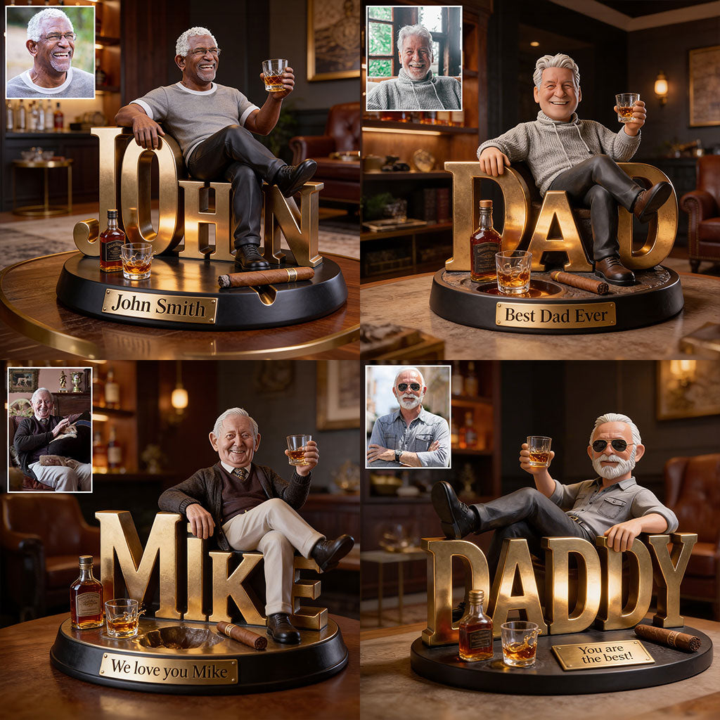 Whiskey And Cigar Lover, Gift for Men - Personalized Whisky Custom Shaped Acrylic Plaque