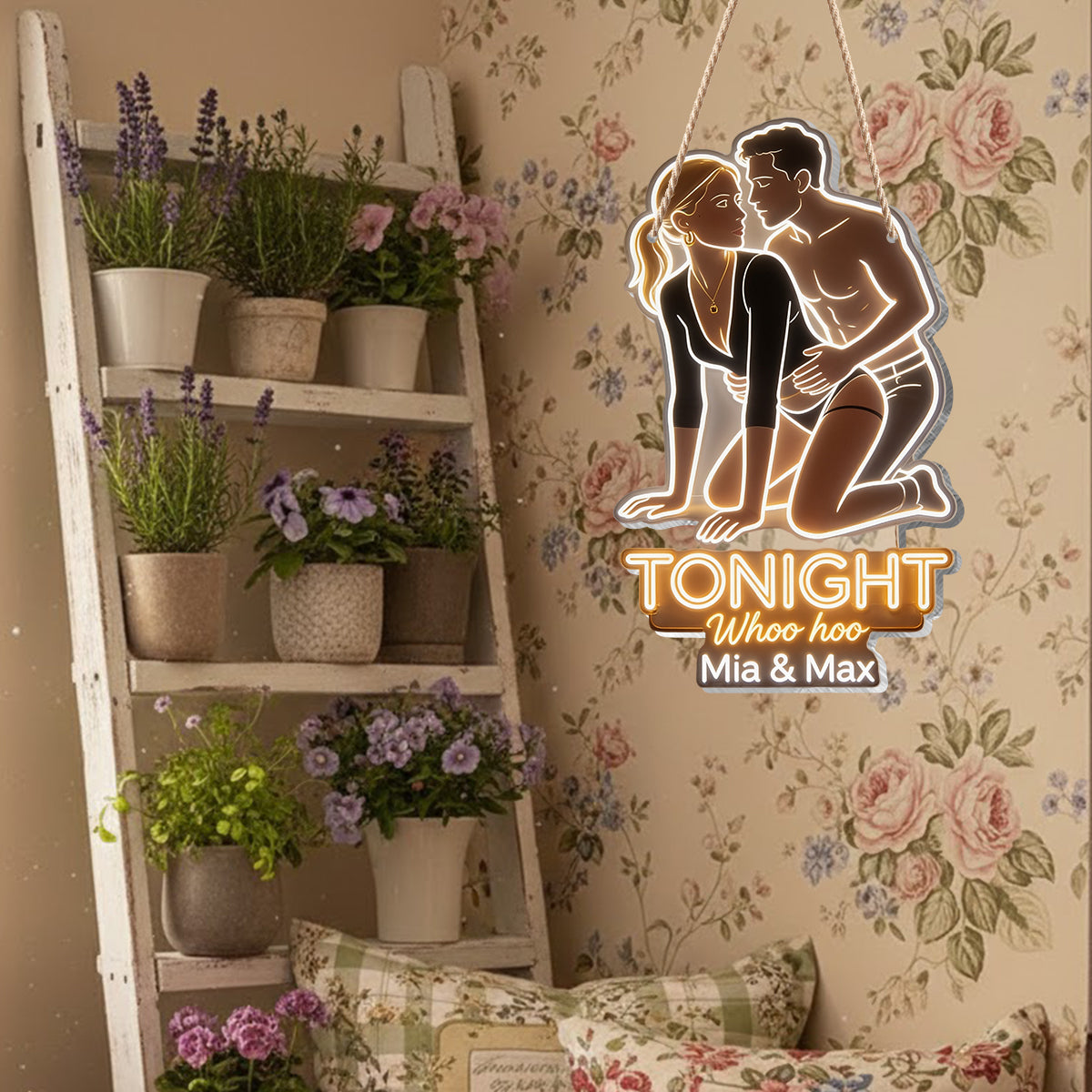 Not Tonight - Spicy Couple LED Light Acrylic Sign