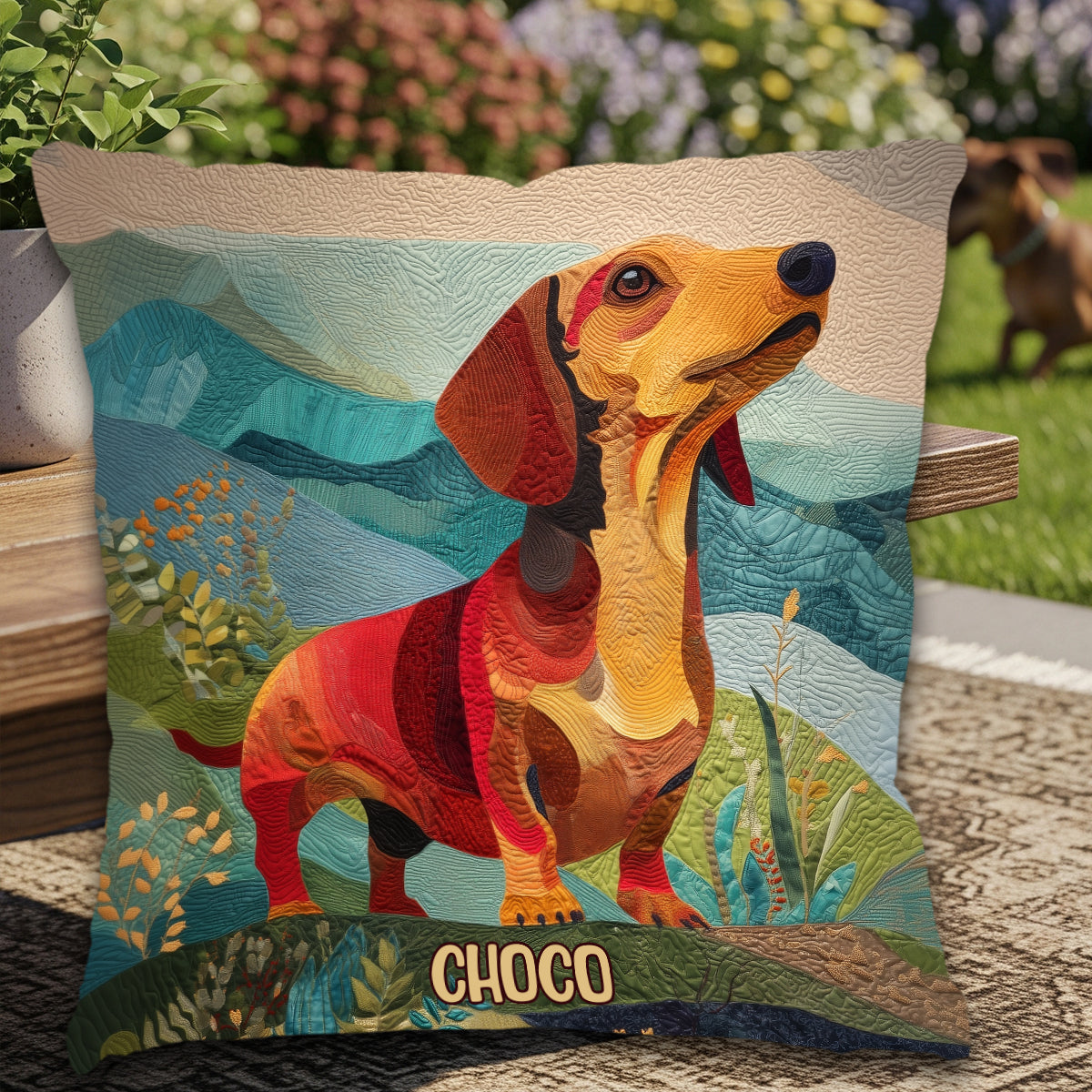 Love Dachshunds - Personalized Dachshund Throw Pillow