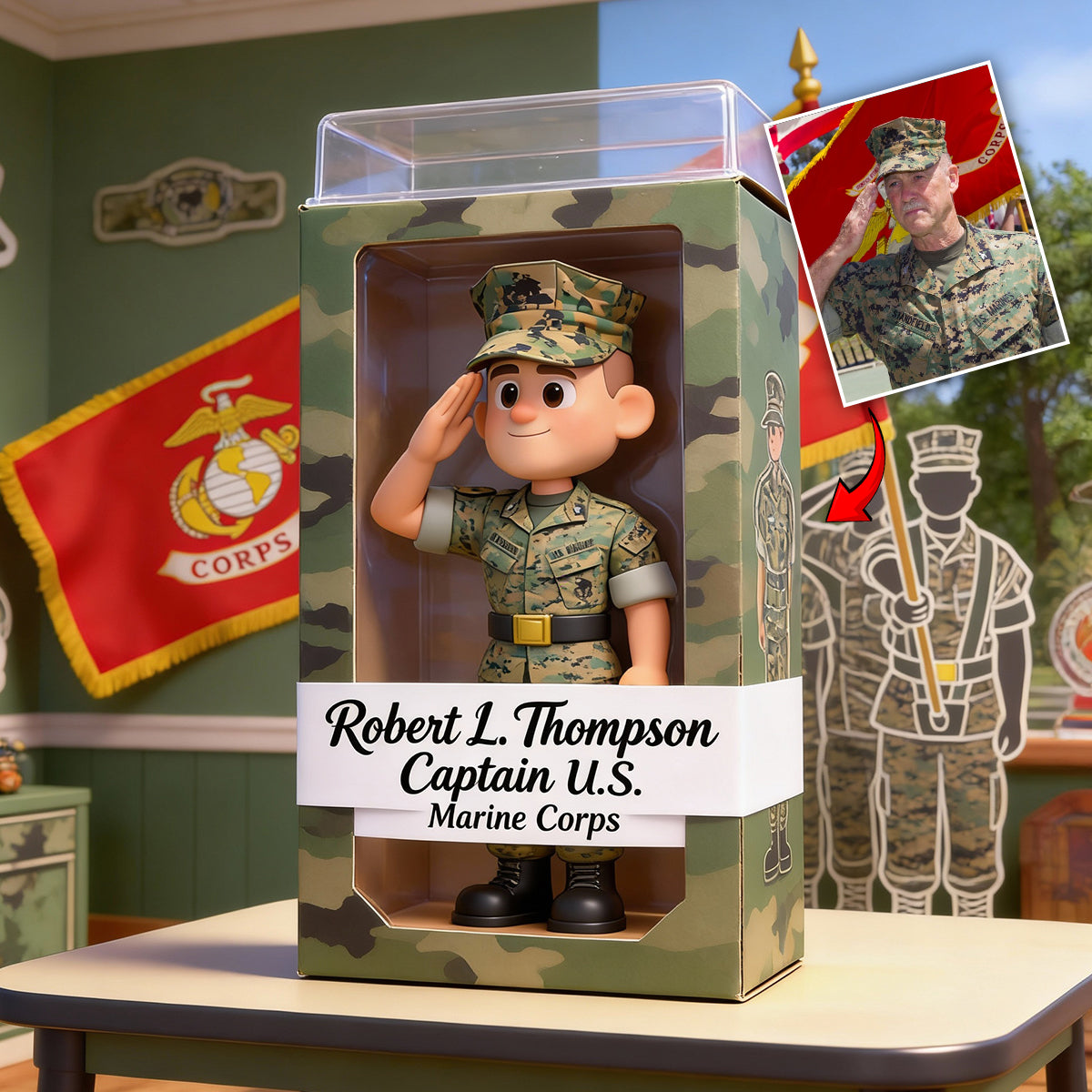 Veteran Gift - Personalized Veteran Custom Shaped Acrylic Plaque