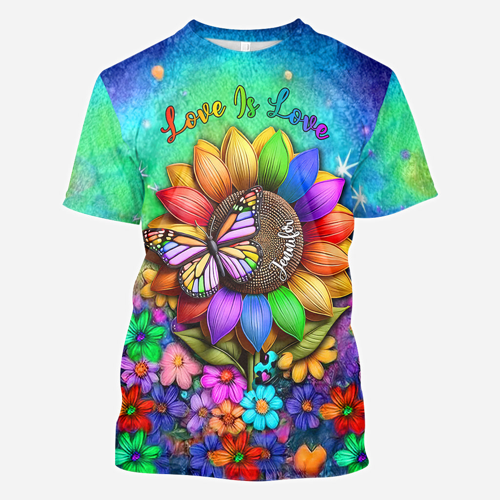 Love Is Love - Personalized LGBT Support All Over Shirt