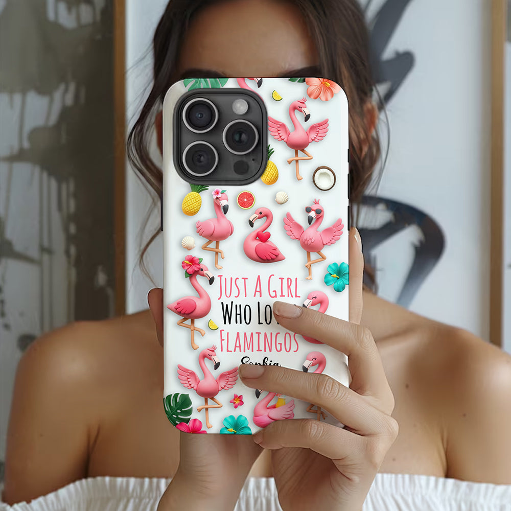 Love Flamingos - Personalized Flamingo Full Print Phone Case