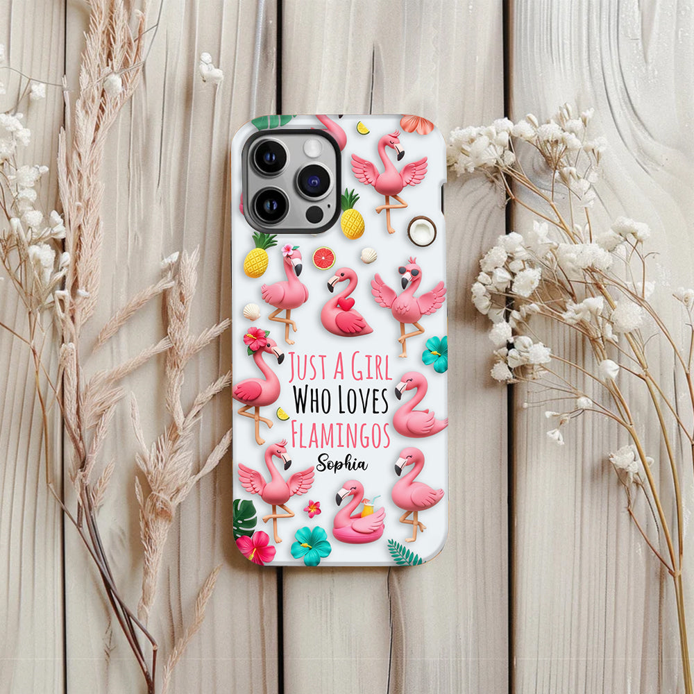Love Flamingos - Personalized Flamingo Full Print Phone Case