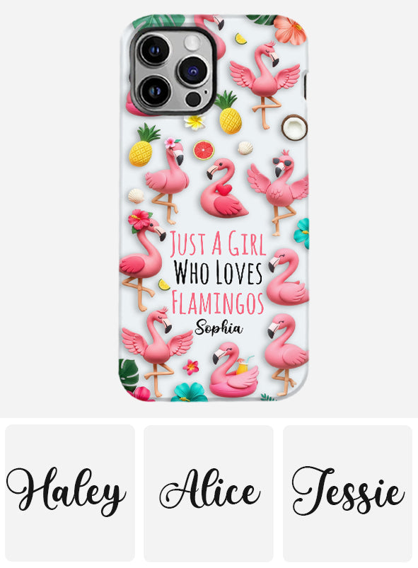 Love Flamingos - Personalized Flamingo Full Print Phone Case