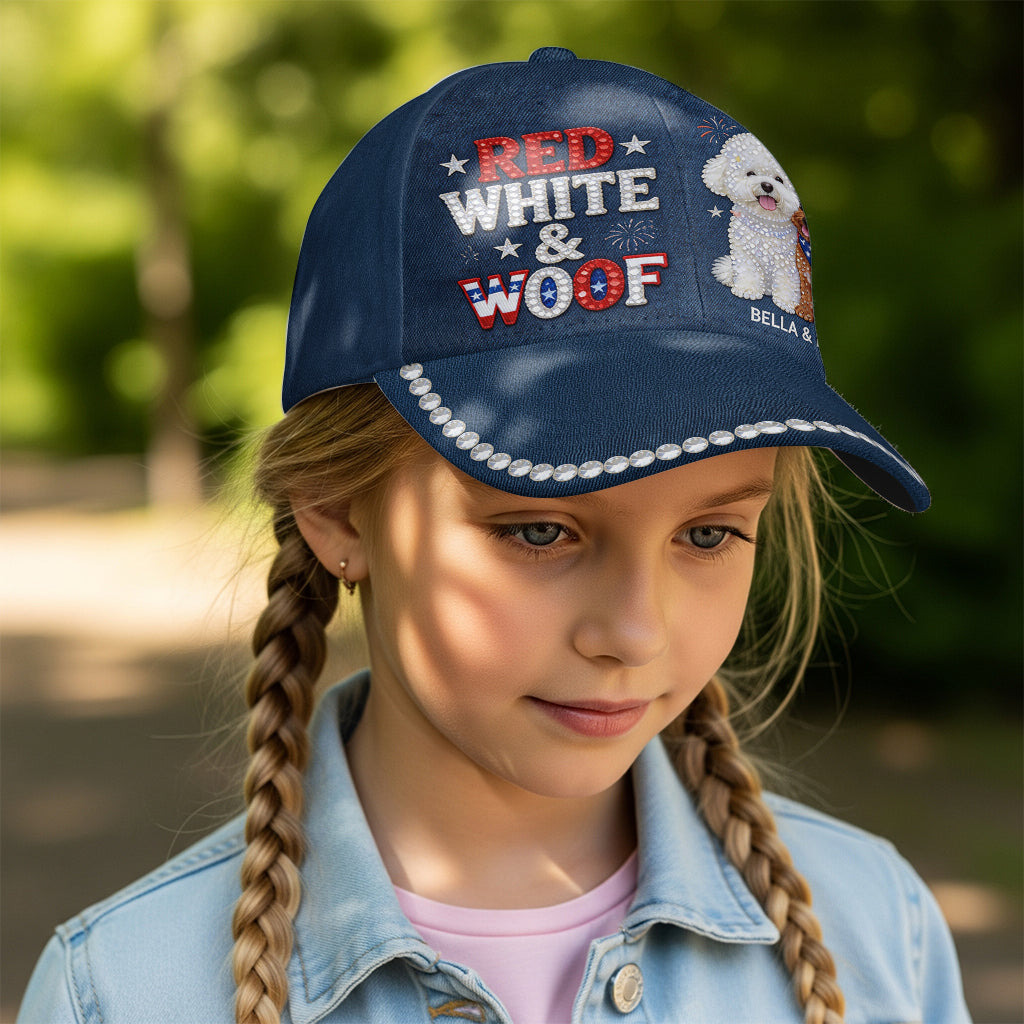 Red, White & Woof - Personalized Dog Classic Cap