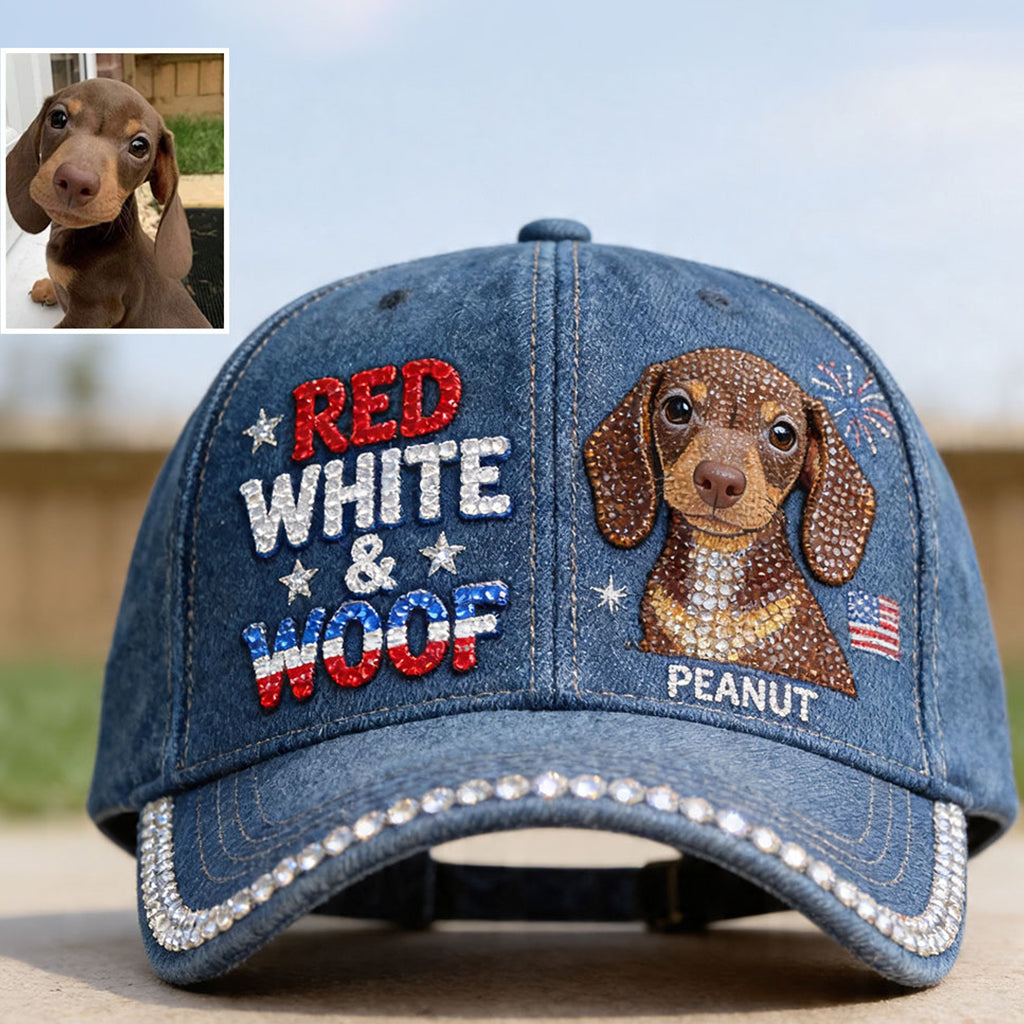 Red, White & Woof - Personalized Dog Classic Cap