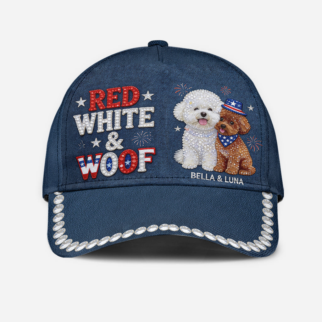 Red, White & Woof - Personalized Dog Classic Cap