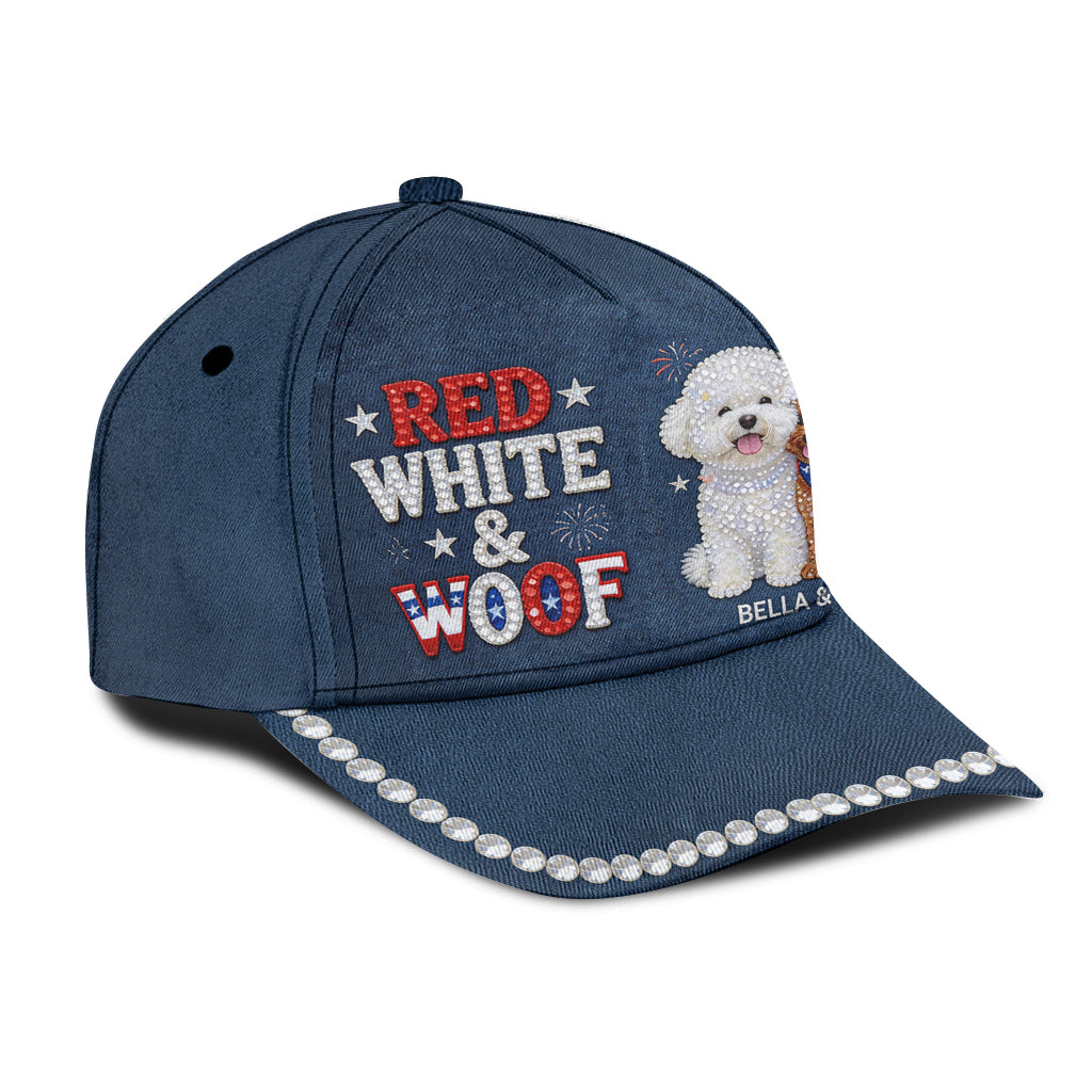 Red, White & Woof - Personalized Dog Classic Cap