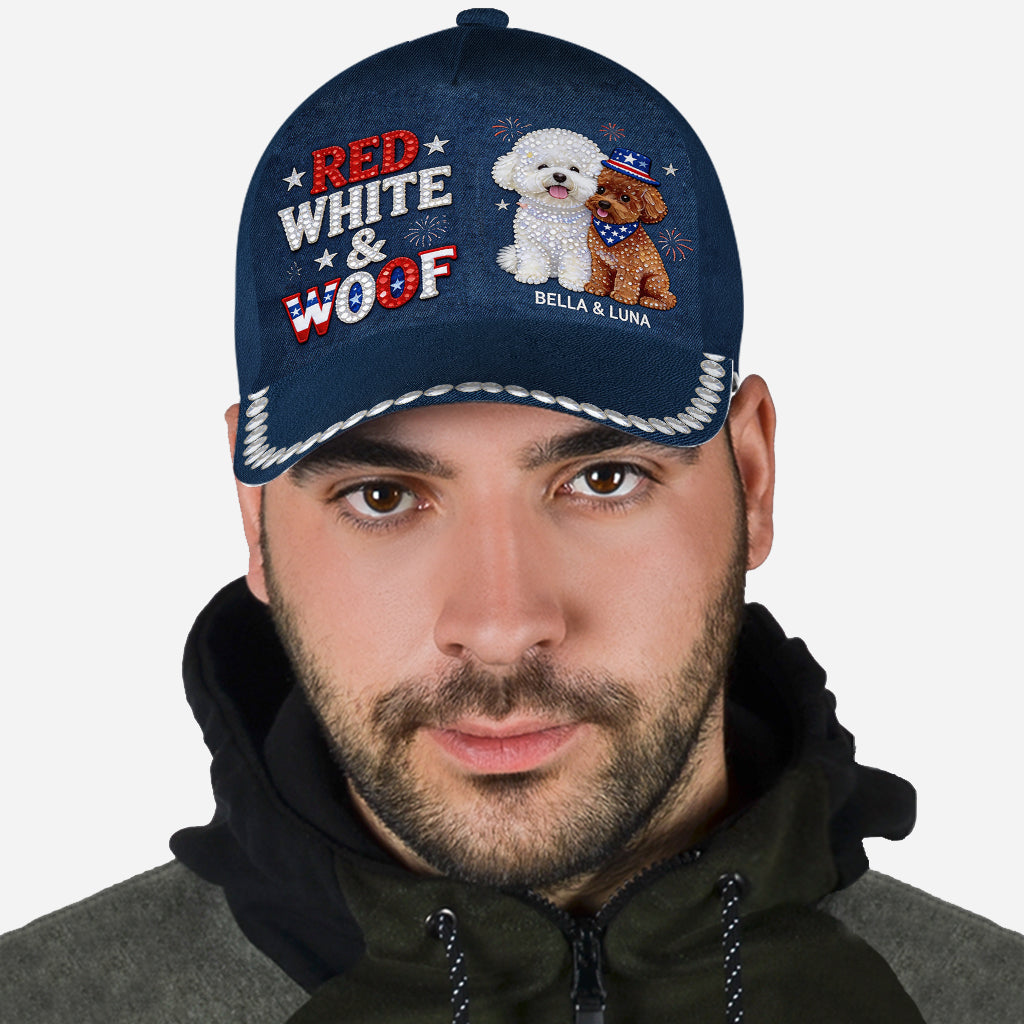 Red, White & Woof - Personalized Dog Classic Cap