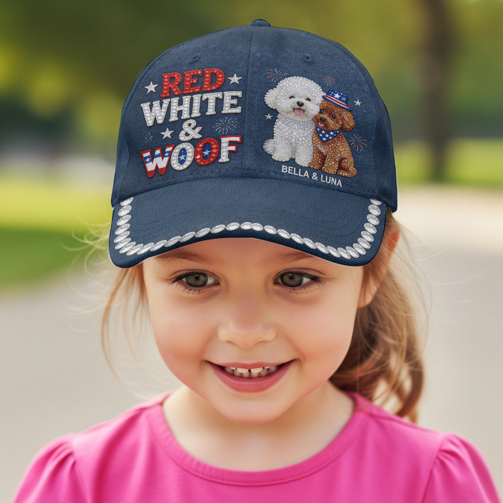 Red, White & Woof - Personalized Dog Classic Cap