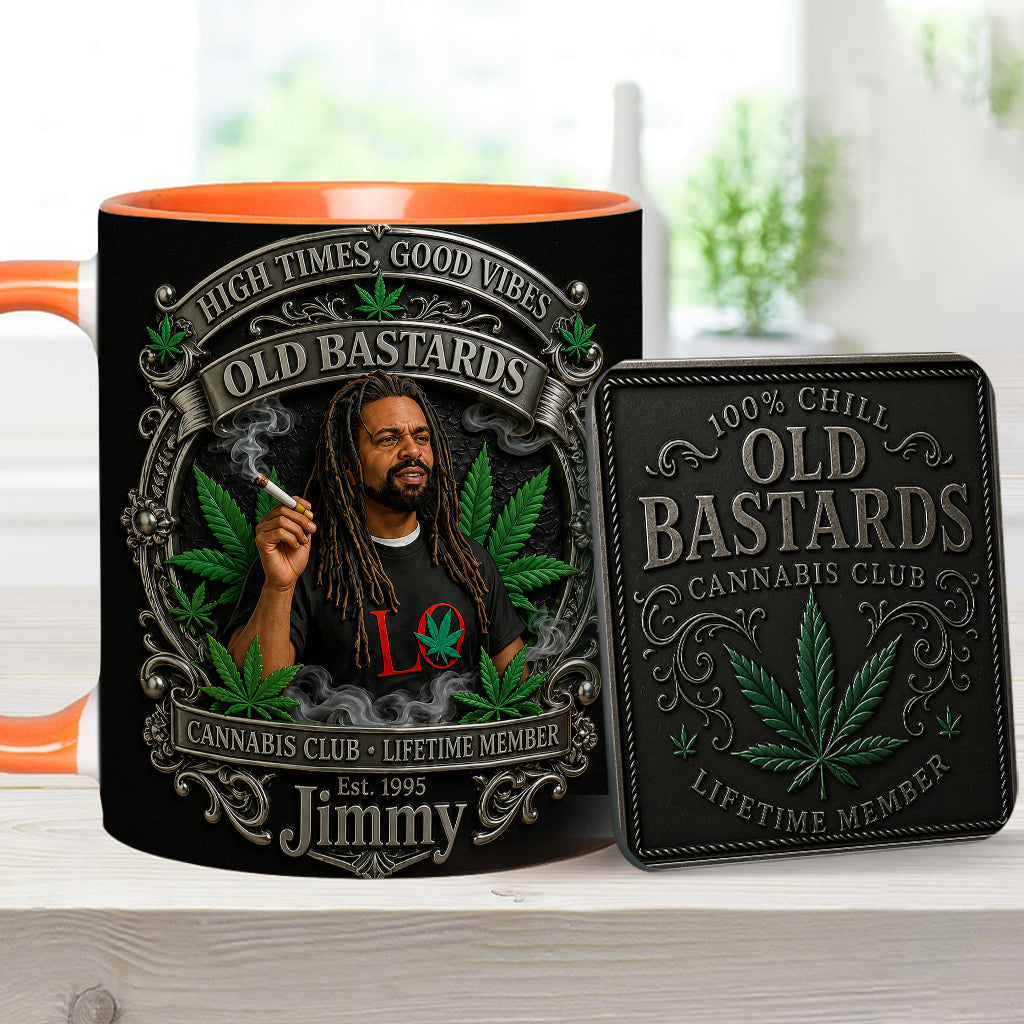 Old Bastards Cannabis Club LifeTime Member - Personalized Weed Accent Mug & Coaster