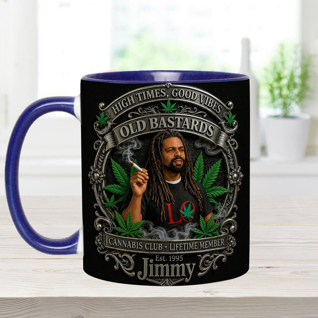 Old Bastards Cannabis Club LifeTime Member - Personalized Weed Accent Mug & Coaster