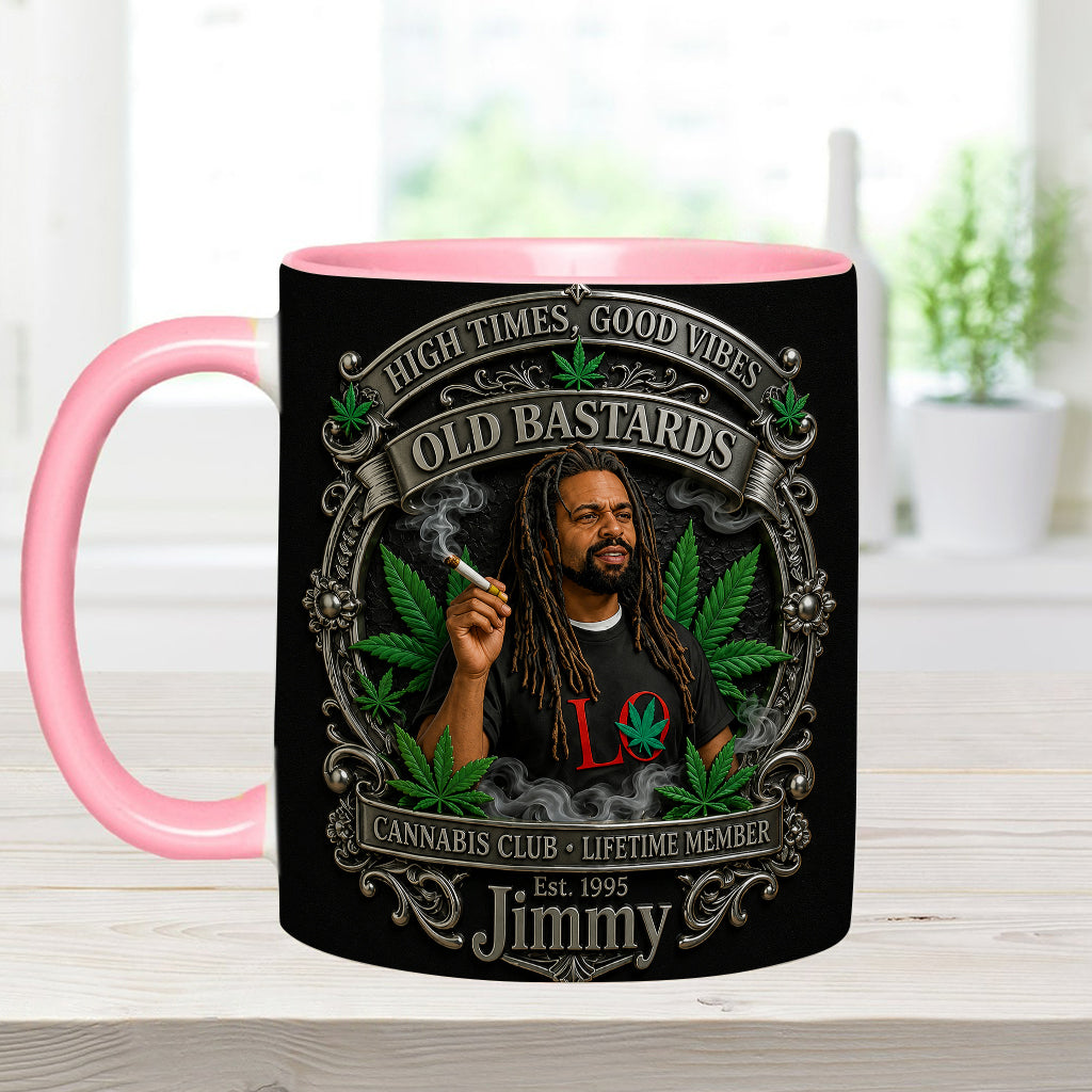 Old Bastards Cannabis Club LifeTime Member - Personalized Weed Accent Mug & Coaster