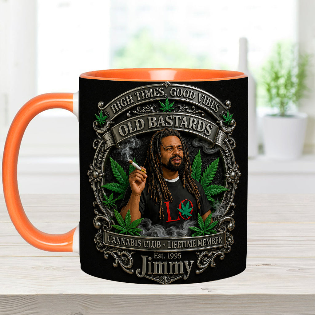 Old Bastards Cannabis Club LifeTime Member - Personalized Weed Accent Mug & Coaster