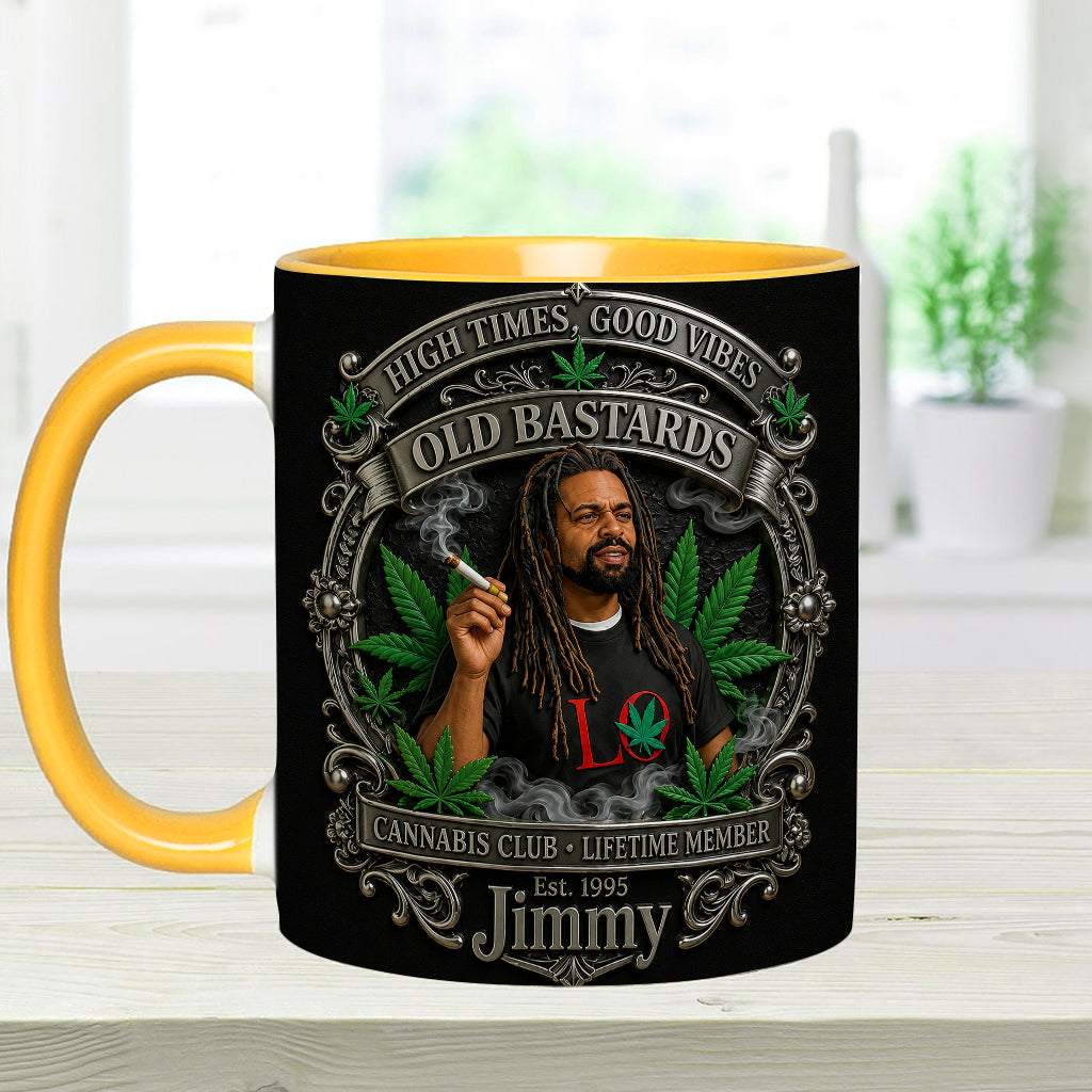 Old Bastards Cannabis Club LifeTime Member - Personalized Weed Accent Mug & Coaster