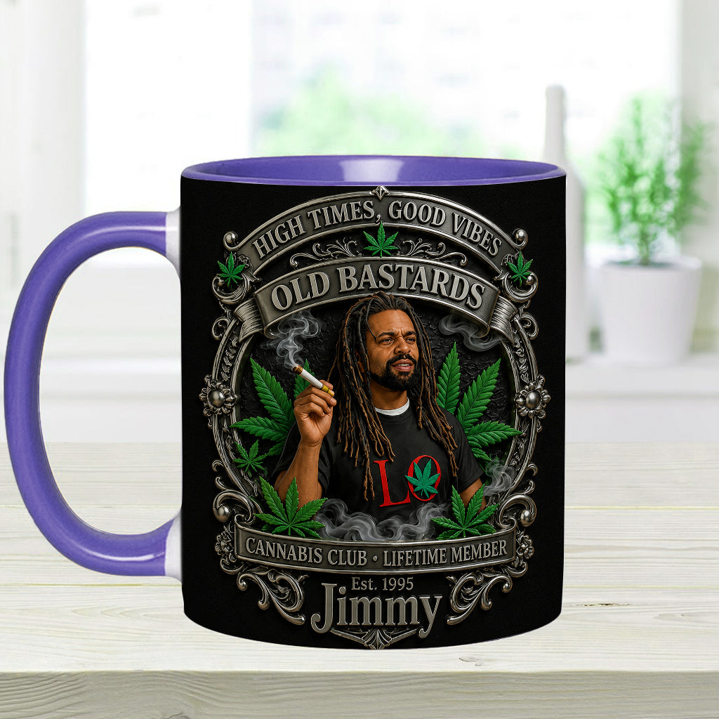 Old Bastards Cannabis Club LifeTime Member - Personalized Weed Accent Mug & Coaster