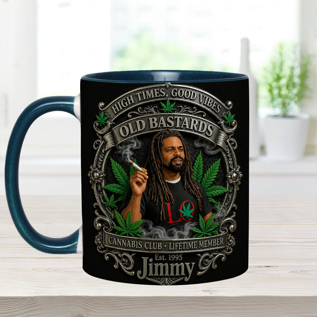 Old Bastards Cannabis Club LifeTime Member - Personalized Weed Accent Mug & Coaster