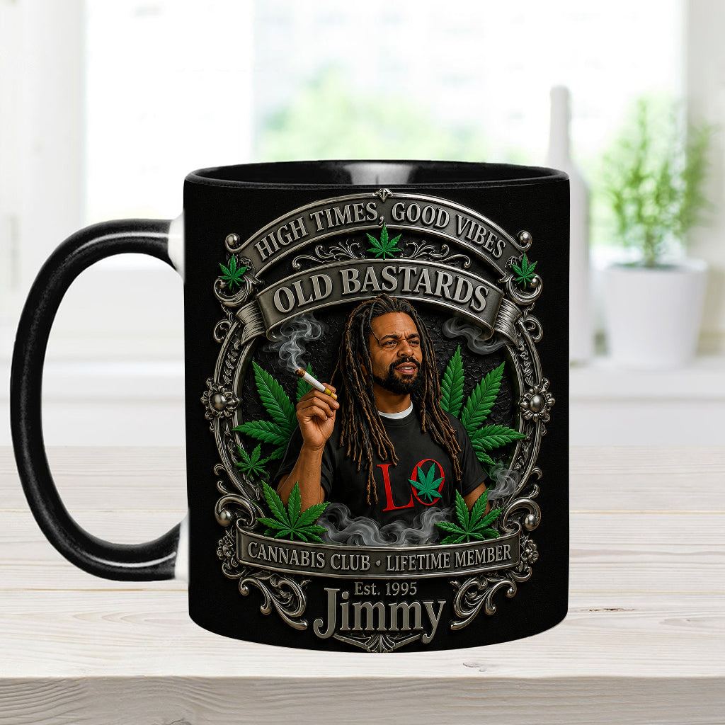 Old Bastards Cannabis Club LifeTime Member - Personalized Weed Accent Mug & Coaster
