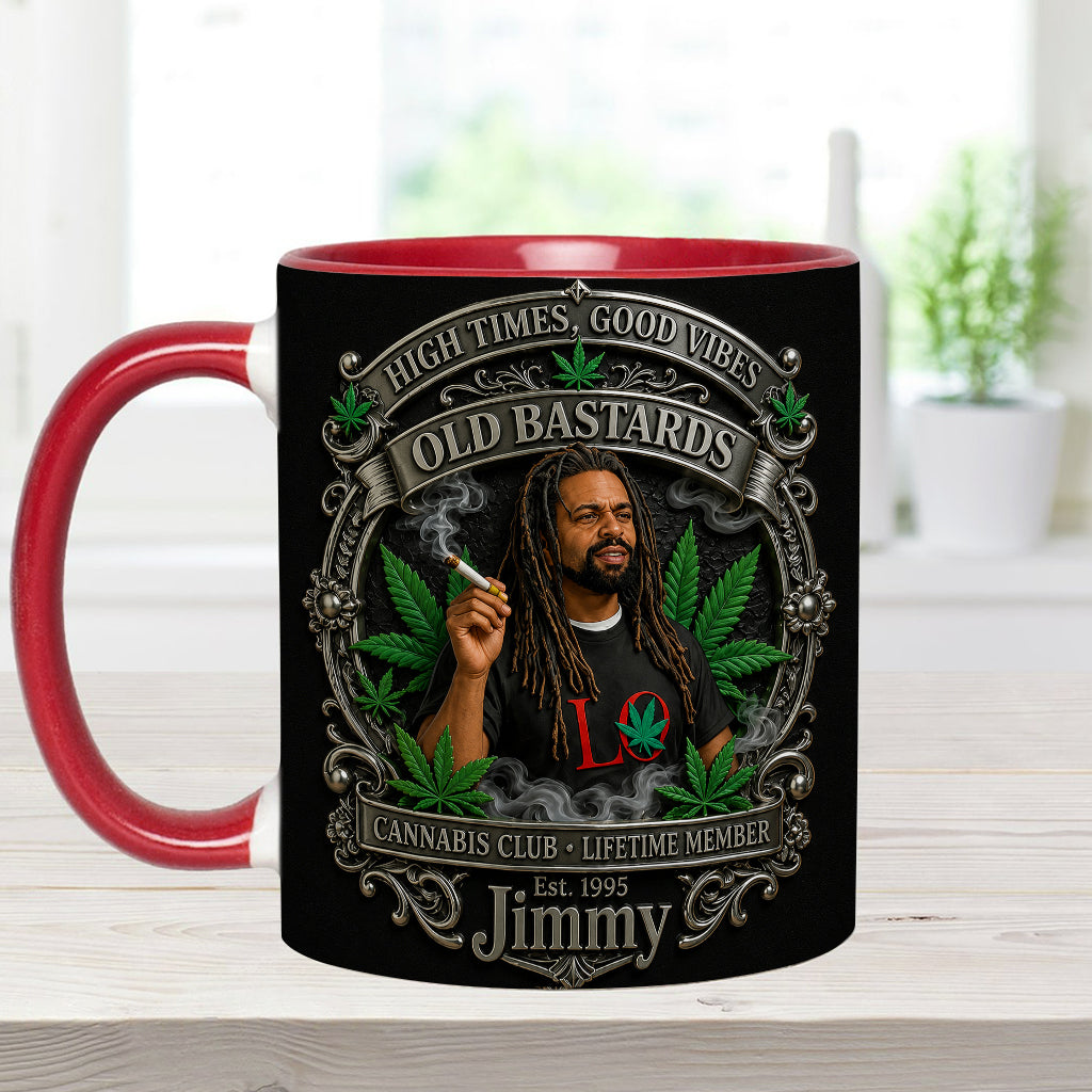 Old Bastards Cannabis Club LifeTime Member - Personalized Weed Accent Mug & Coaster