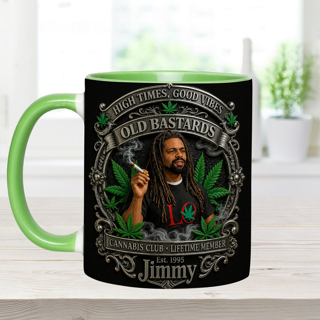 Old Bastards Cannabis Club LifeTime Member - Personalized Weed Accent Mug & Coaster