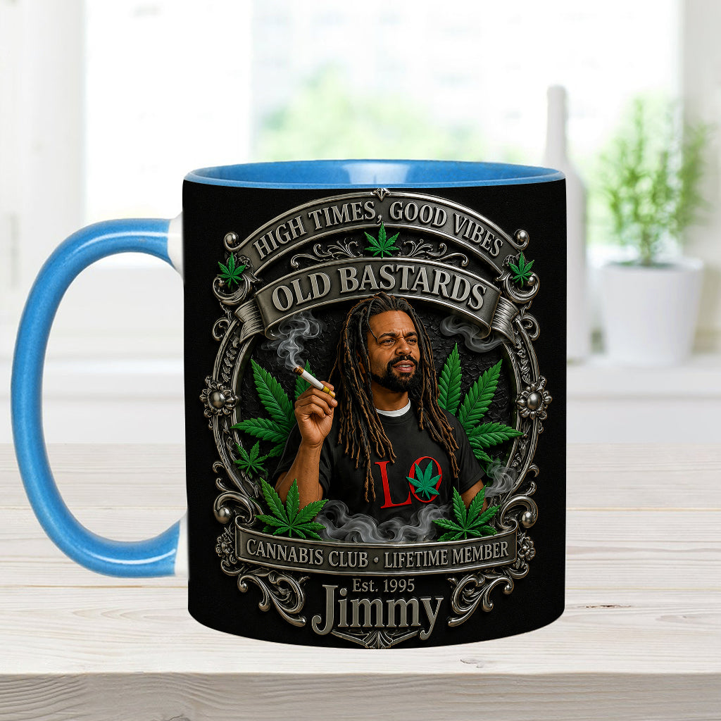 Old Bastards Cannabis Club LifeTime Member - Personalized Weed Accent Mug & Coaster