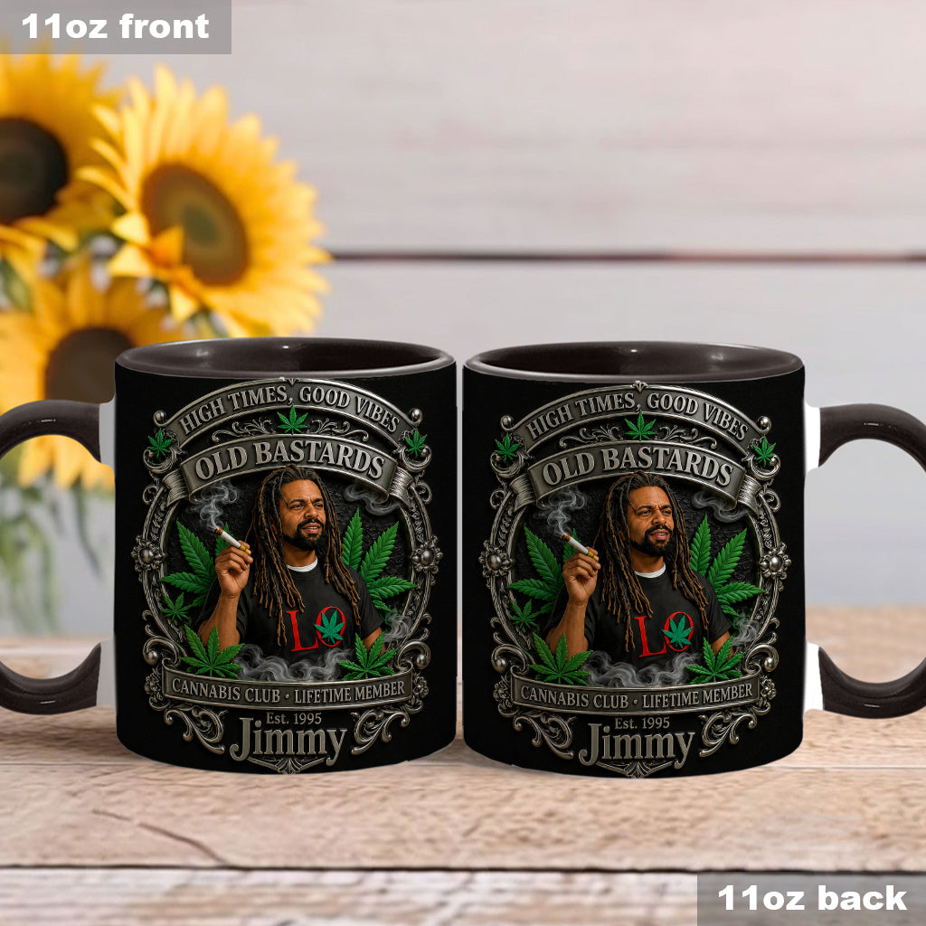Old Bastards Cannabis Club LifeTime Member - Personalized Weed Accent Mug & Coaster