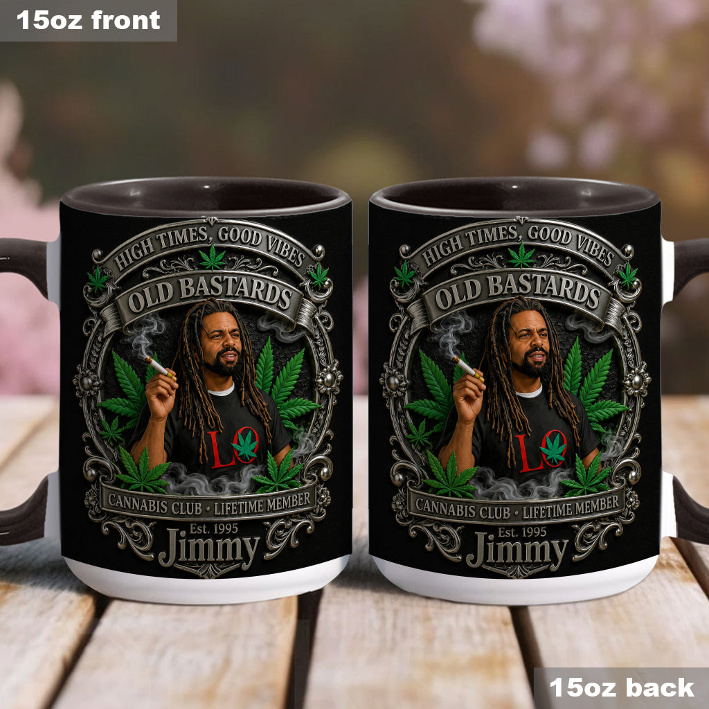 Old Bastards Cannabis Club LifeTime Member - Personalized Weed Accent Mug & Coaster