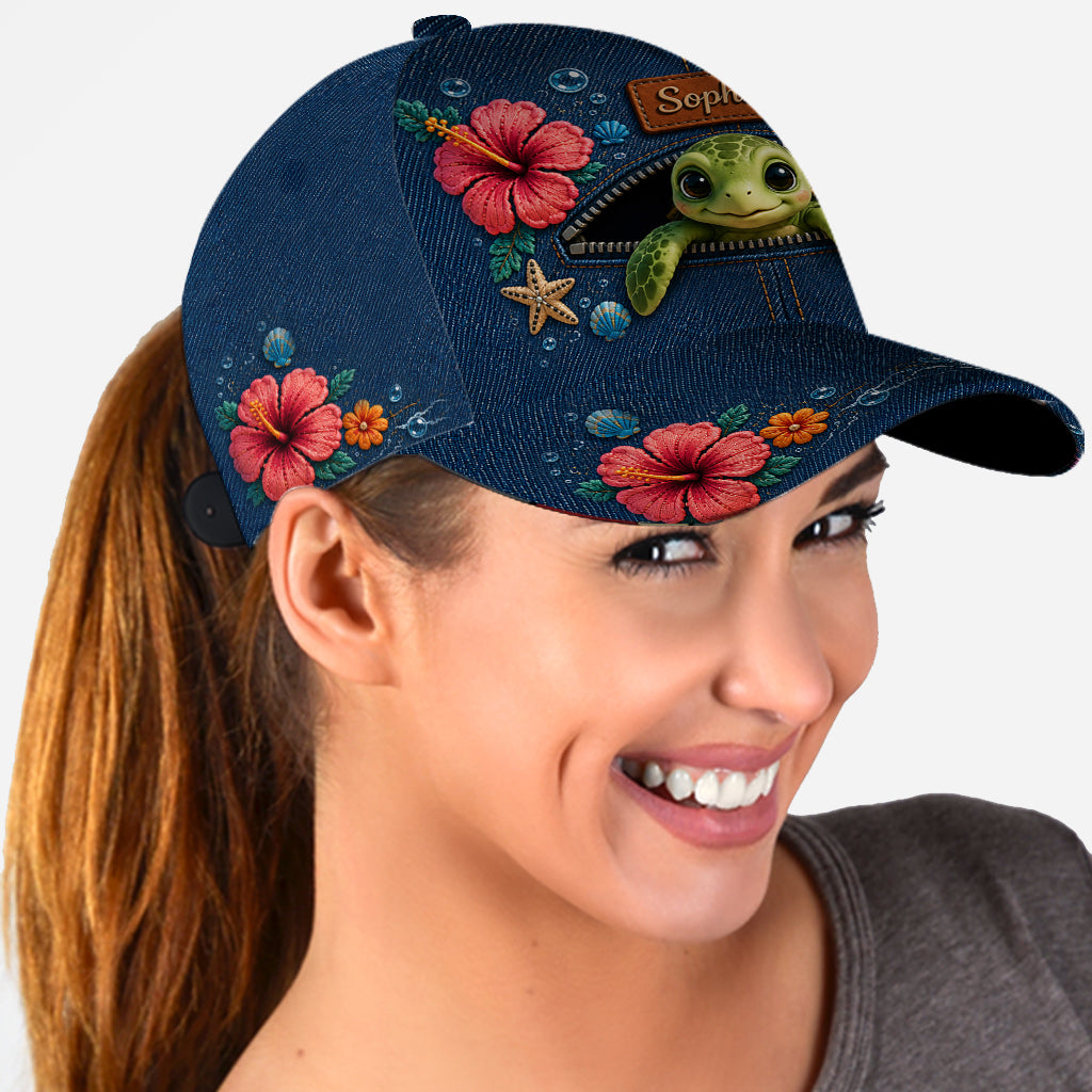Turtle Lovers Gift, Sea Lovers Gift - Personalized Sea Lover Classic Cap