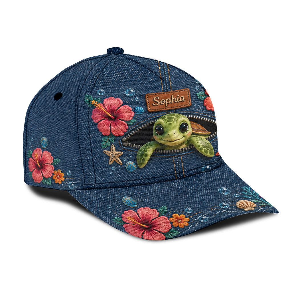 Turtle Lovers Gift, Sea Lovers Gift - Personalized Sea Lover Classic Cap
