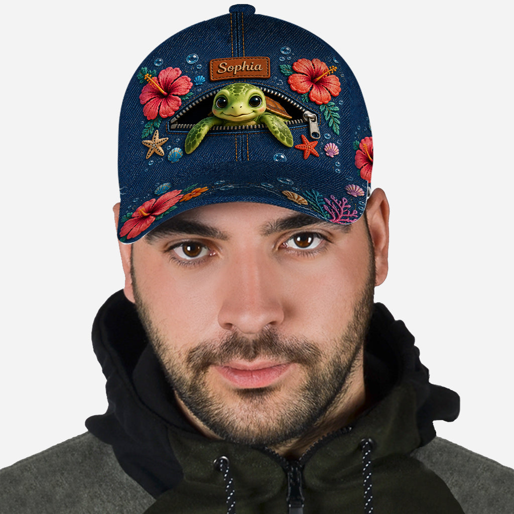 Turtle Lovers Gift, Sea Lovers Gift - Personalized Sea Lover Classic Cap