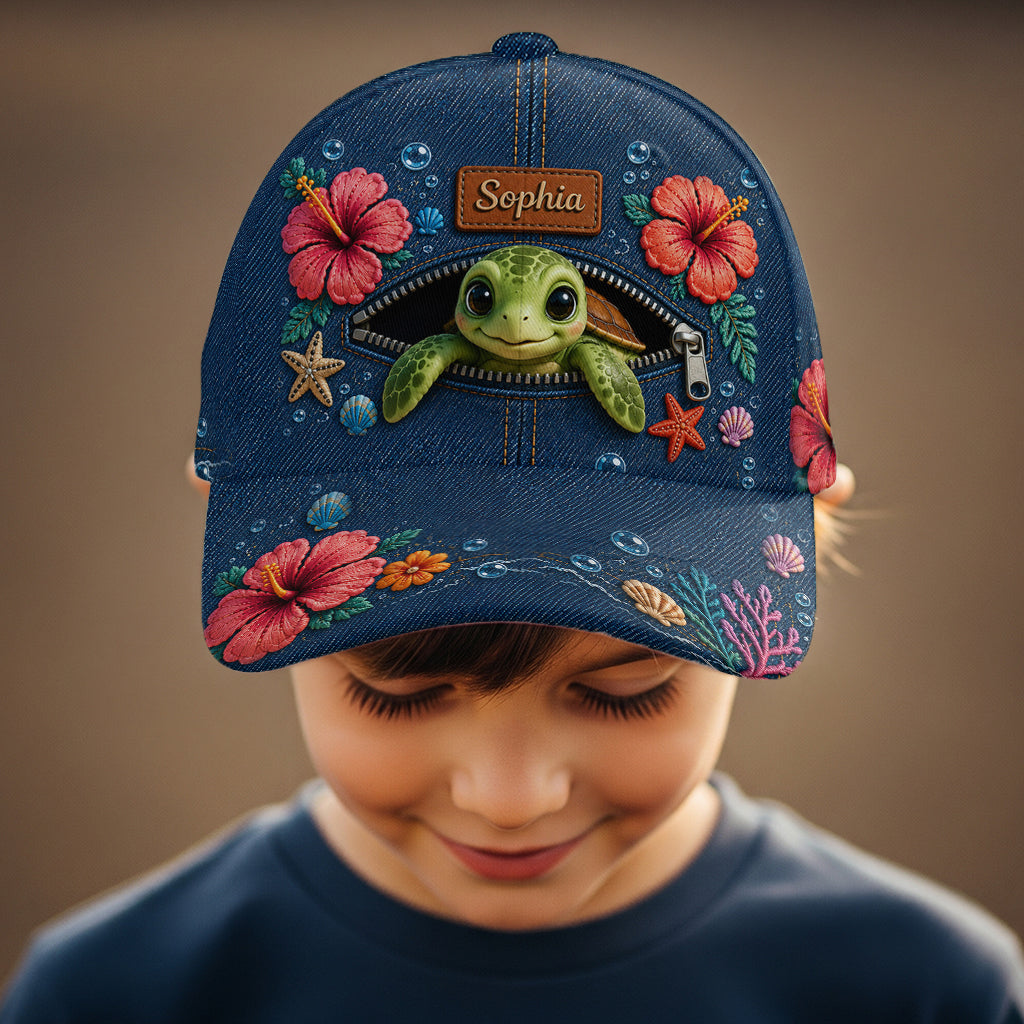Turtle Lovers Gift, Sea Lovers Gift - Personalized Sea Lover Classic Cap