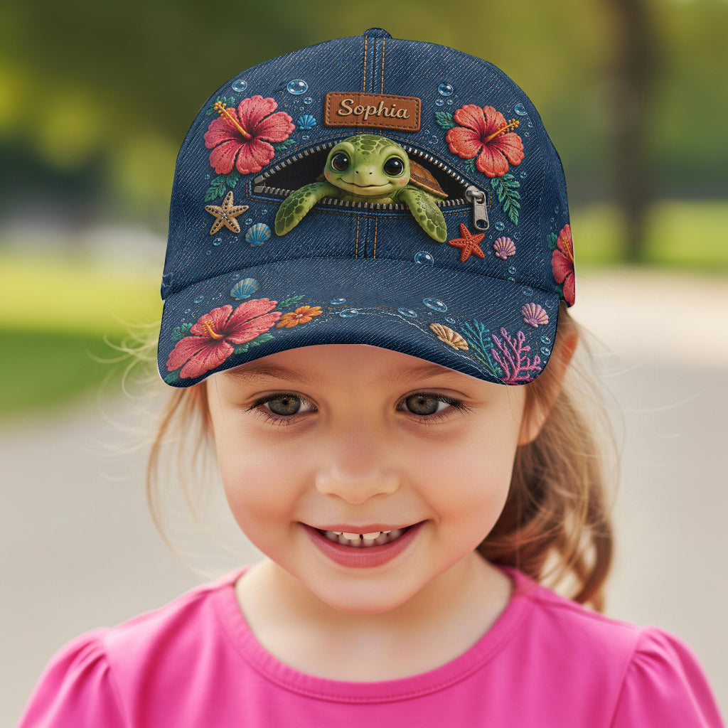 Turtle Lovers Gift, Sea Lovers Gift - Personalized Sea Lover Classic Cap