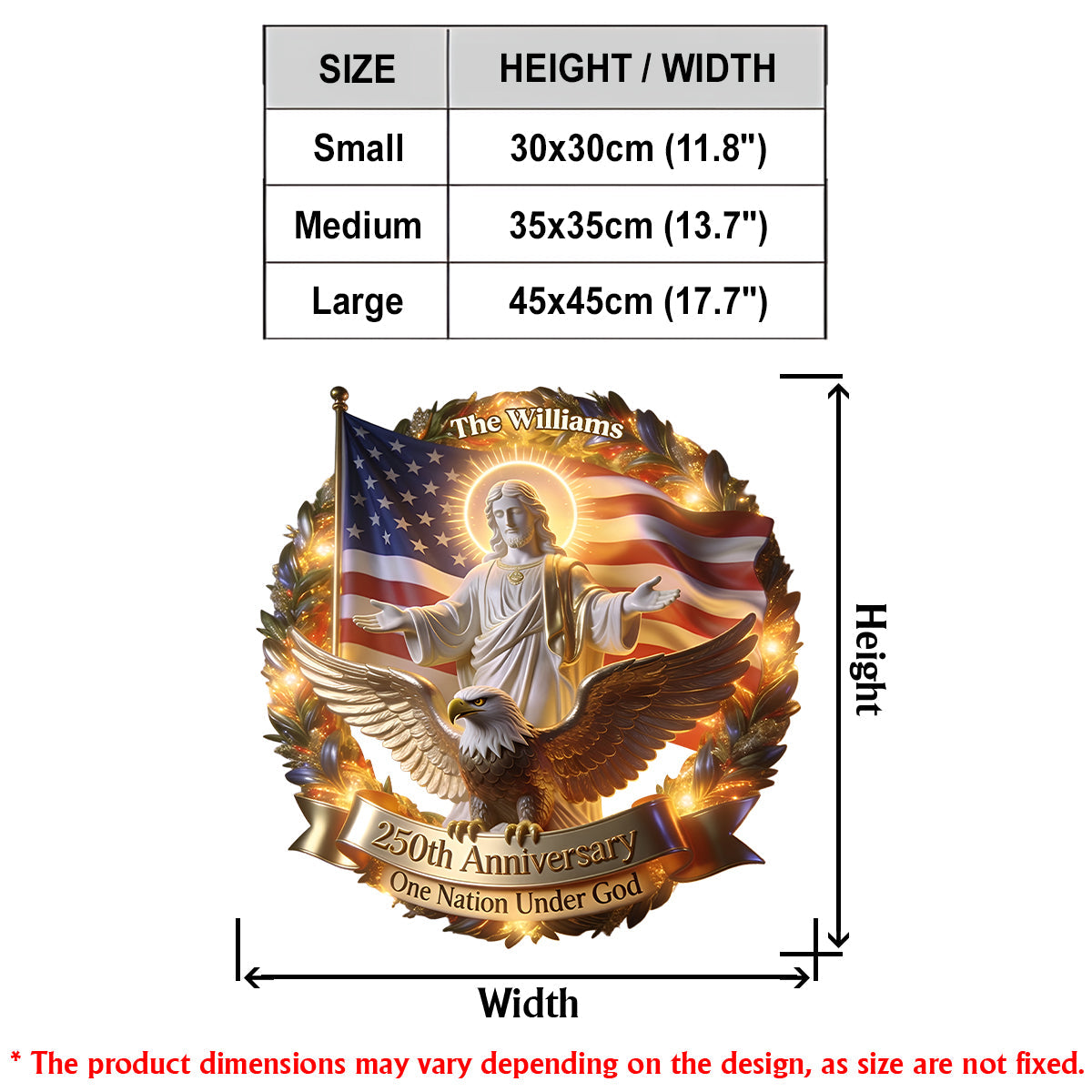 One Nation Under God - Personalized Christian LED Light Acrylic Sign