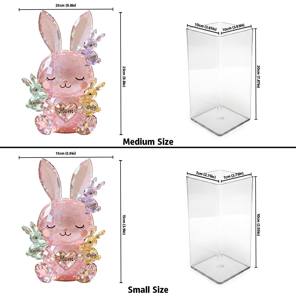 Sparkling Bunny Easter - Personalized Mother Acrylic Pot