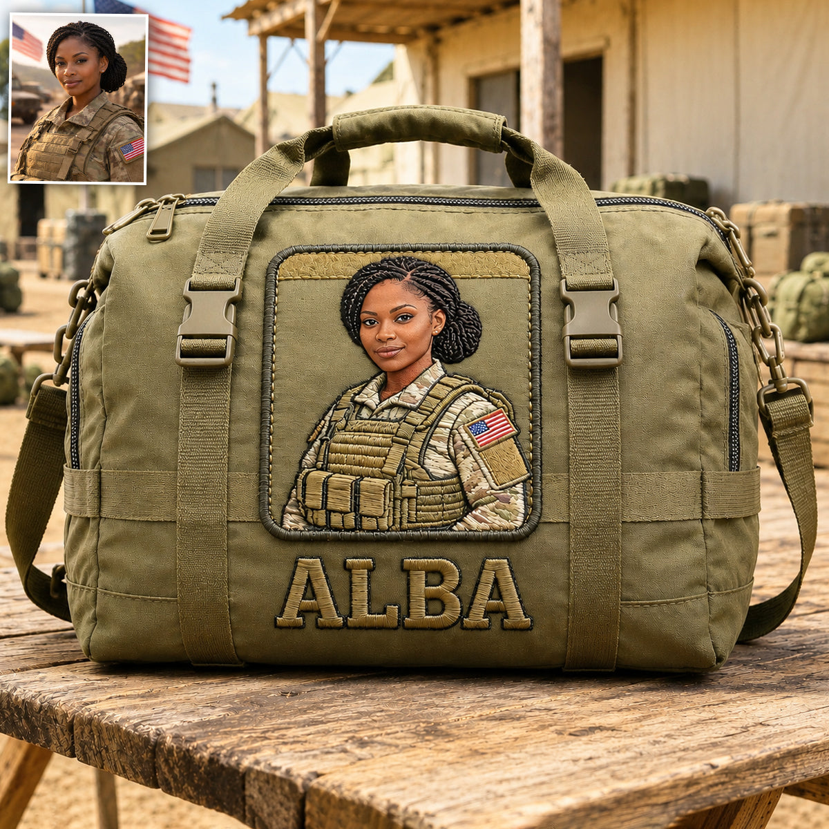 Thank You For Your Service - Personalized Veteran Duffle Bag