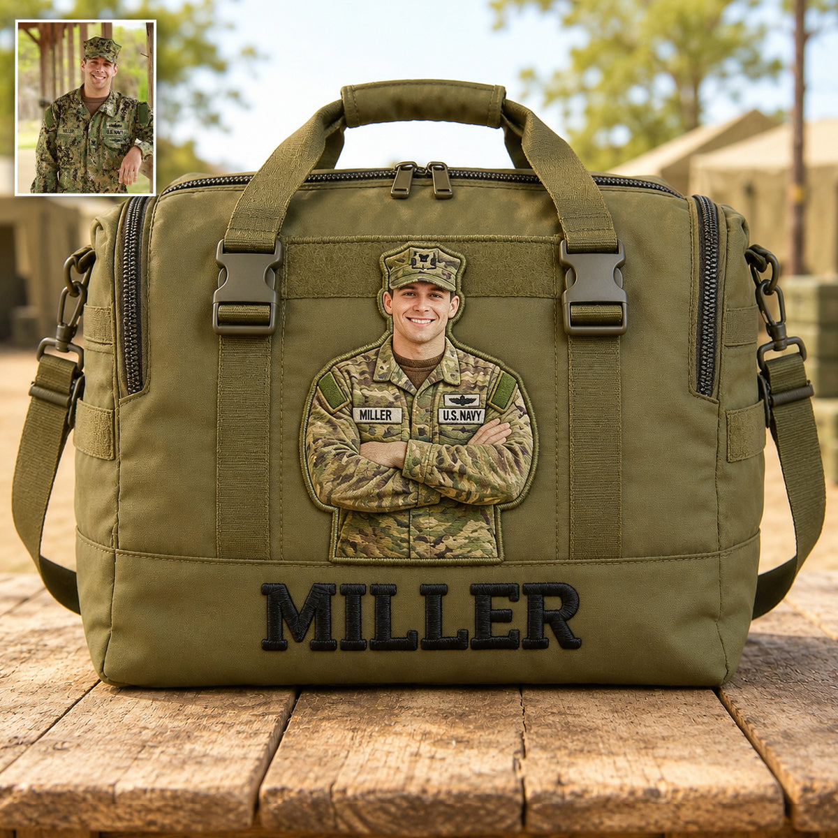 Thank You For Your Service - Personalized Veteran Duffle Bag